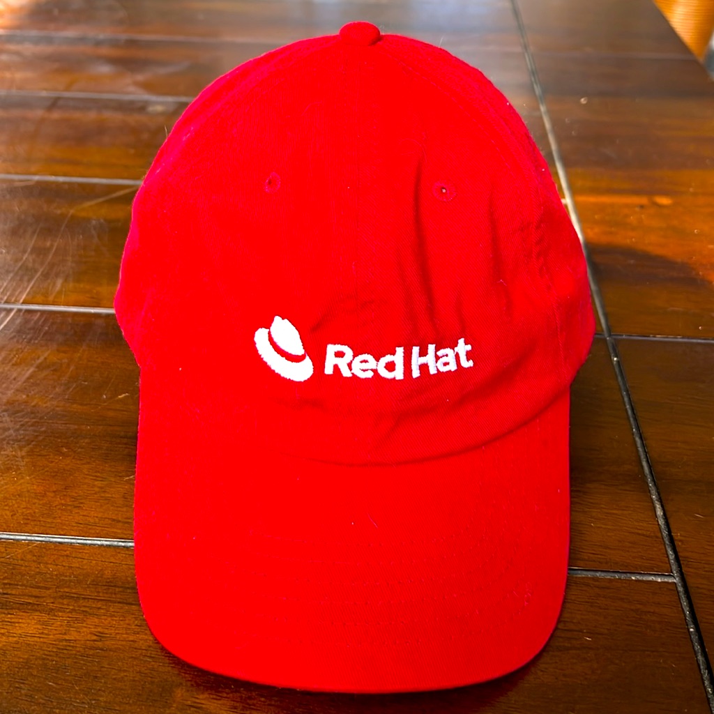 Red Hat Ball Cap Adjustable Baseball Cap Hat Euc